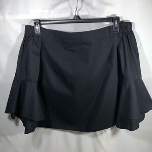 Chic Off-Shoulder Black Women's Blouse w/ Bell Sleeves Lrg